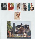 GB Jersey 2020 70th Birthday Princess Royal set & M/Sheet MG Hinged album page