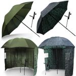 FISHING BROLLY UMBRELLA SHELTER WITH TILT ACTION GREEN CAMO CARP FISHING