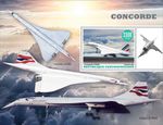 BA & Air France CONCORDE Airliner Aircraft 1v-Stamp Sheet #3 2022 Central Africa