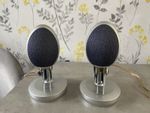 Vintage Retro Kenwood LSF-1010 Satellite Speakers - Pair Silver Space-Age