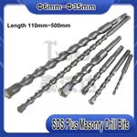 3mm-35mm SDS Plus Masonry Drill Bits Solid Carbid Tip 90-500mm Concrete Brick
