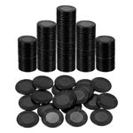 200Pcs 0.9" Plastic Poker Chips, Bingo Chips Learning Counters, Black, Pattern