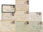 GB QV 8 COVERS 1882-88 DUPLEX POSTMARKS HEMEL LUTON HITCHIN ST ALBANS