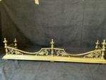 Circa 1900 Ornate Solid Brass Fire Fender