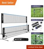 Badminton Net, Height Adjustable Kids Volleyball Net, Foldable Nylon Net 10 f...