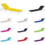 Water-Resistant Garden Sun Lounger Cushions Outdoor Folding Sunbed Cushion Pads