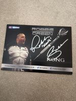 Personally Signed Robbie King Kong Winmau  Darts Card