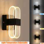 2X LED Wall Light Modern Wall Lamp 3000K/4500K/6500K Bedroom 12W Indoor Sconce