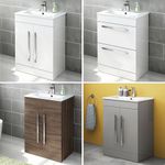 iBathUK Avon Floor Standing and Wall Hung Vanity Units with Slim Ceramic Basins