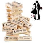 48 Blocks Adult Naughty Games Wooden Tumble Tower Couples Game for Date Night UK