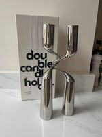 Mikaela Dörfel Designer Double Candle Holders | Scandi Modern Silver Candlestick
