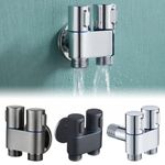 Zinc Alloy Angle Valve with Dual Outlets for Bidet and Toilet Cleaning