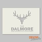 Dalmore Whisky Stencil - 190 micron mylar - Reusable - Multiple Sizes