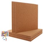 VIDETOL 12 Pcs Square Cork Tiles, 30x30cm 30x30x0.6cm, original wood colour