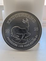 1oz .999 Fine Silver 2025 Krugerrand In Capsule