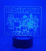 Personalised Roblox LED Colour Changing  Bedside Lamp