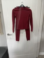 Gym Set Wine Red Size M 10/12 New Without Tags