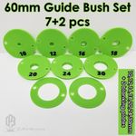 3D Printed 60mm Guide Bush Set Trend Compatible Various Routers and Base Plates