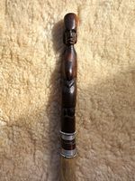 Antique Carved African Fly Whisk/Swatter - Horse Mane