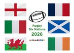 Rugby 6 Six Nations Polyester Flag - 6 Nations