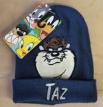 Looney Tunes Taz Boys Blue Knit Acrylic Beanie Hat Embroidered Stretch 52