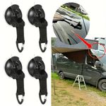 4Pcs Heavy Duty Suction Cups with Hooks Vacuum Suction Cup Wall Anchor Portable