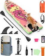 12'/366Cm Inflatable Paddle Board with Dog Ramp, Extra Large 36"/91Cm Wide SUP B