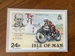 1982  Isle of Man TT Races Stamp Design Jimmie Simpson 1932 Norton  Postcard