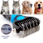 Professional Pet Dog Cat Comb Brush Dematting Undercoat Grooming Comb Rake Tool