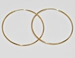 9CT GOLD SLEEPER HOOP EARRINGS - Sizes 10mm / 12mm / 14mm / 16mm / 20mm (PAIRS)