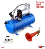 12V Wolf Whistle Trumpet Turkish Air Horn Kit & 6 Liters 150 Psi Compressor UK
