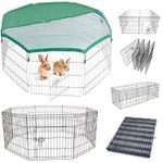 DOG PUPPY RABBIT FOWL BIRDS CHICKEN GUINEA PIG PET PLAY PEN RUN SILVER / BLACK