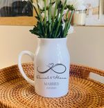 Personalised Anniversary Vase Wedding Gift For Couples Small Flower Jug Mr Mrs