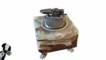 Vintage Old cigarette Table lighter Untested Onyx Marble Natural Stone London 