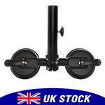 Car Double Suction Cup Mount Flag Pole Holder Bracket Adjustable Heavy Duty