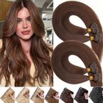 150G 14"-24" Nano Ring Tip Micro Beads Remy Human Hair Extensions 1g Thick Ombre