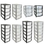3/4/5/6 Mini Drawer Plastic Tower Trolley Drawer for School Office Home Desktop