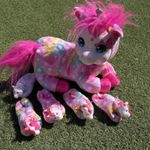 Unicorn Surprise pink purple Plush stuffed 2017 Livia Mom & 5 baby ponies horse