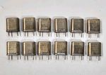 12 Vintage Quartz Crystals Metal Can 2 Pin RT Monitor Channel Mixed Lot Untested