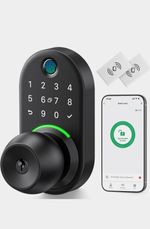 YAMIRY YR05 Black Keypad Door Lock Bluetooth App Compatible w/ Key Fob