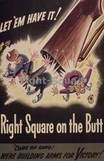 WW2 Picture Photo Let em have it Right square on the butt 2628