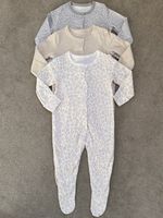 Brand New George 6-9 Months Pack Of 3 100% Cotton Sleepsuits