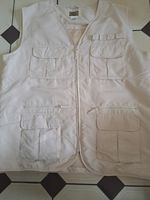 Haband travellers Cargo Vest Gilet, Size Large, Beige, Utility Fishing Hunting