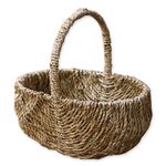 Seagrass Small Size Shopping Confetti Basket Flower Girl Halloween Handled