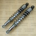 Rear Shock Absorbers Yamaha YBR125 YBR 125 2005-2016 - Chrome Shocks 345mm 