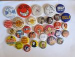 Job lot 1970-90s Advertising, Charity, Clubs, Personals 31 badges collection