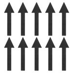 4Set/40Pcs Arrow Stickers, Directional Signs Floor Wall Decal (Black, 2x1-inch)