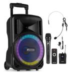 10" Portable PA System with Wireless Handheld & Headset Microphone - FT10LED MK2