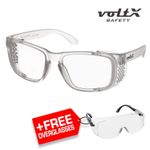 voltX 'CRYSTAL' Full Lens Magnified Reading Safety Glasses CE certified