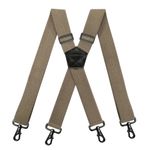 Heavy Duty Elastic Suspenders for Men Trouser Pants Braces Strap Work Belt UK